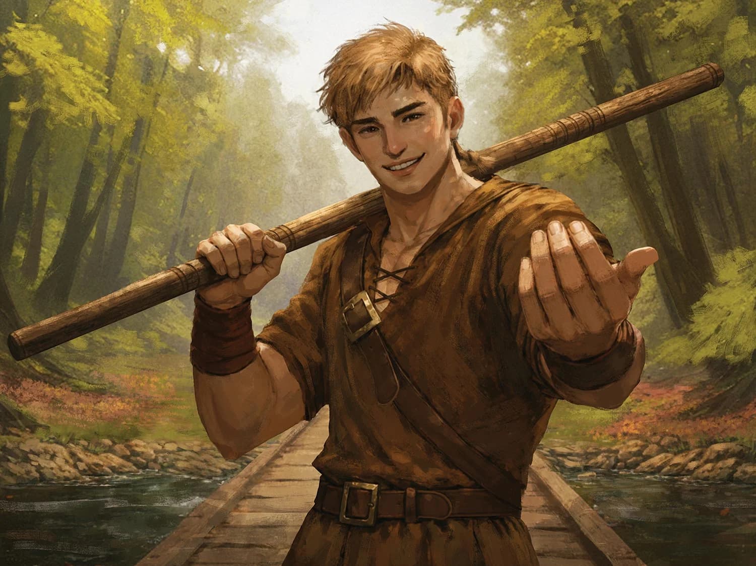 Little John by artist Link Chiang. Fame & Fiction illustration.